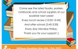 Book Fair May 8th to 10th in the Multi-Purpose Room